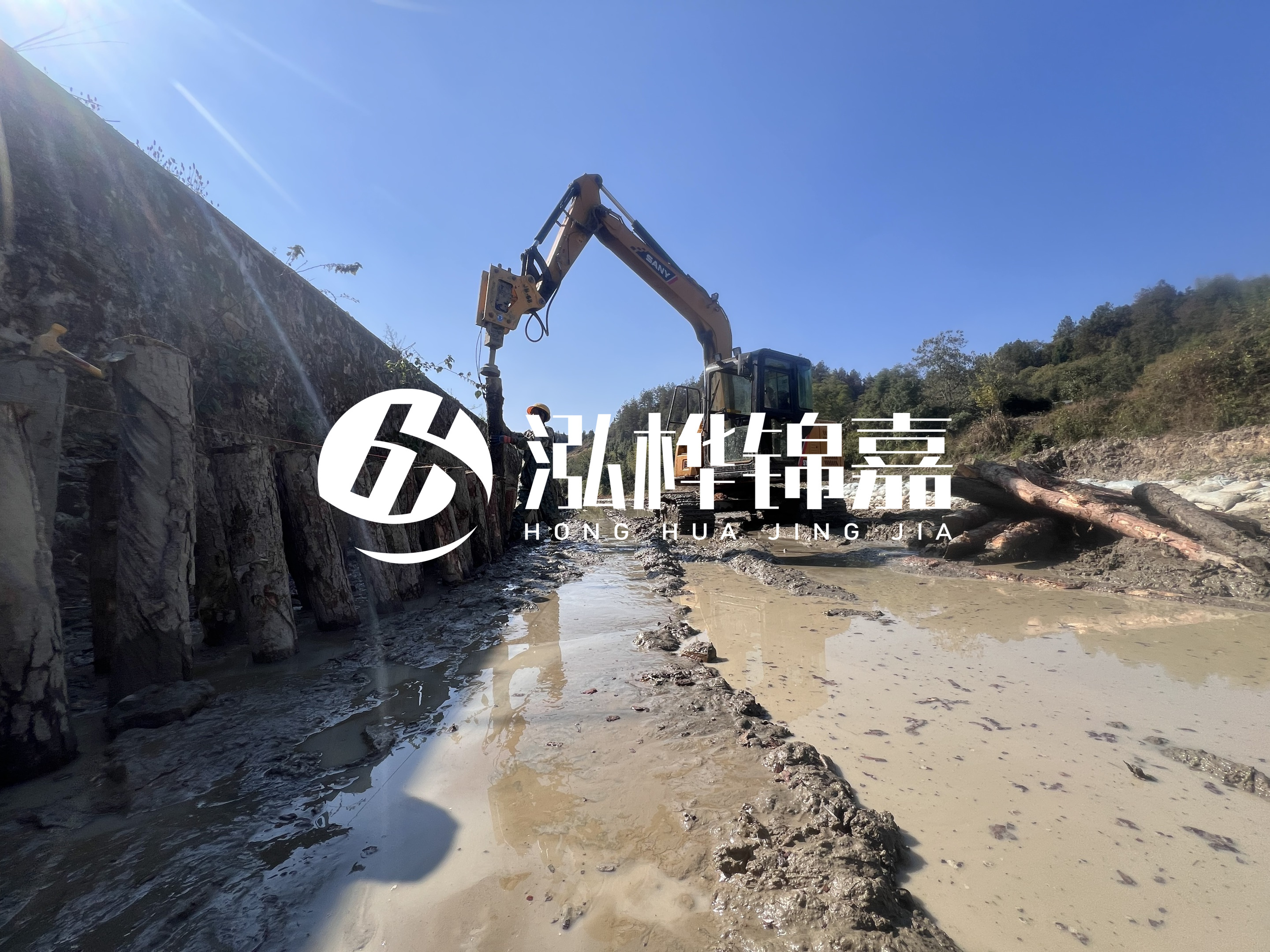 河里打樁起什么作用-河道里打木樁好還是水泥樁好？