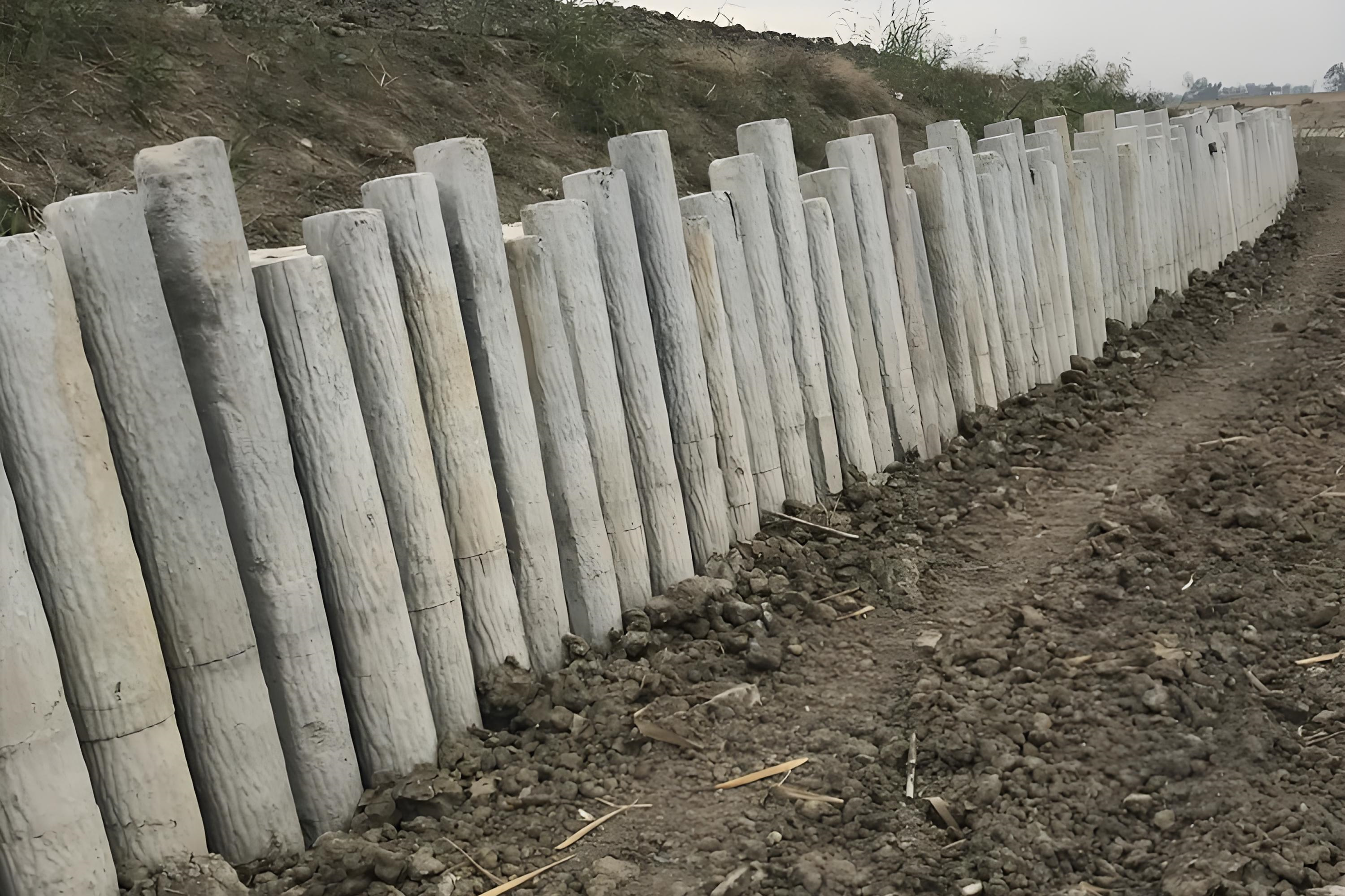 云南水泥樁施工專業(yè)施工隊-挖機打仿木樁怎么打？